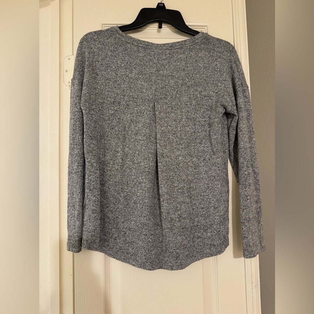 a new day Charcoal Long Sleeve V-Neck Top - Picture 2 of 3